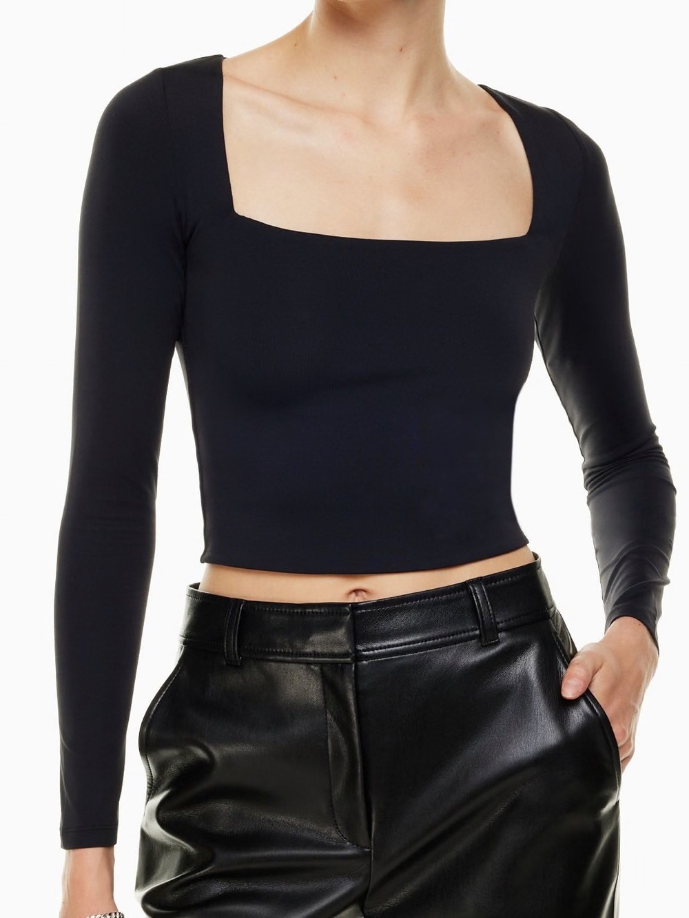 Aritzia Contour Squareneck Longsleeve Top